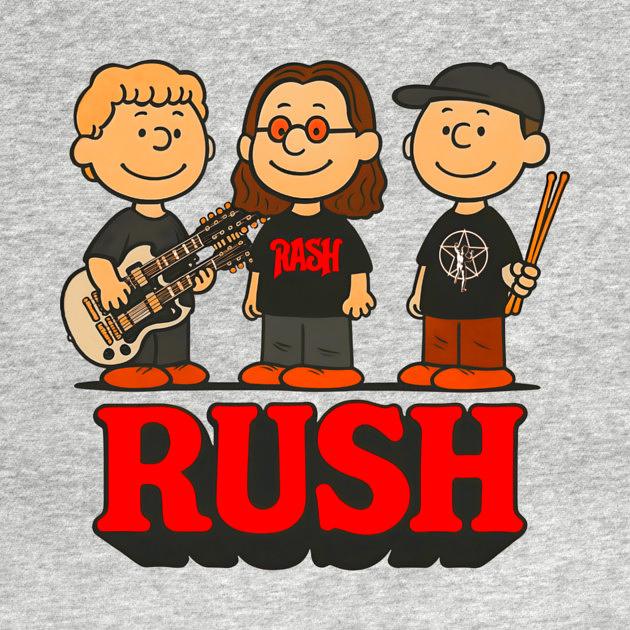 TeePublic: Rush Band Charlie Brown Mashup (BRIGHT)