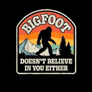 Graphic for Bigfoot Doesnt Believe In You Either hoodie