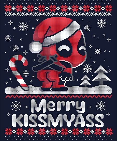 Qwertee: Merry kissmyass superhero