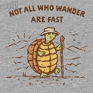 Graphic for Not All Who Wander Are Fast