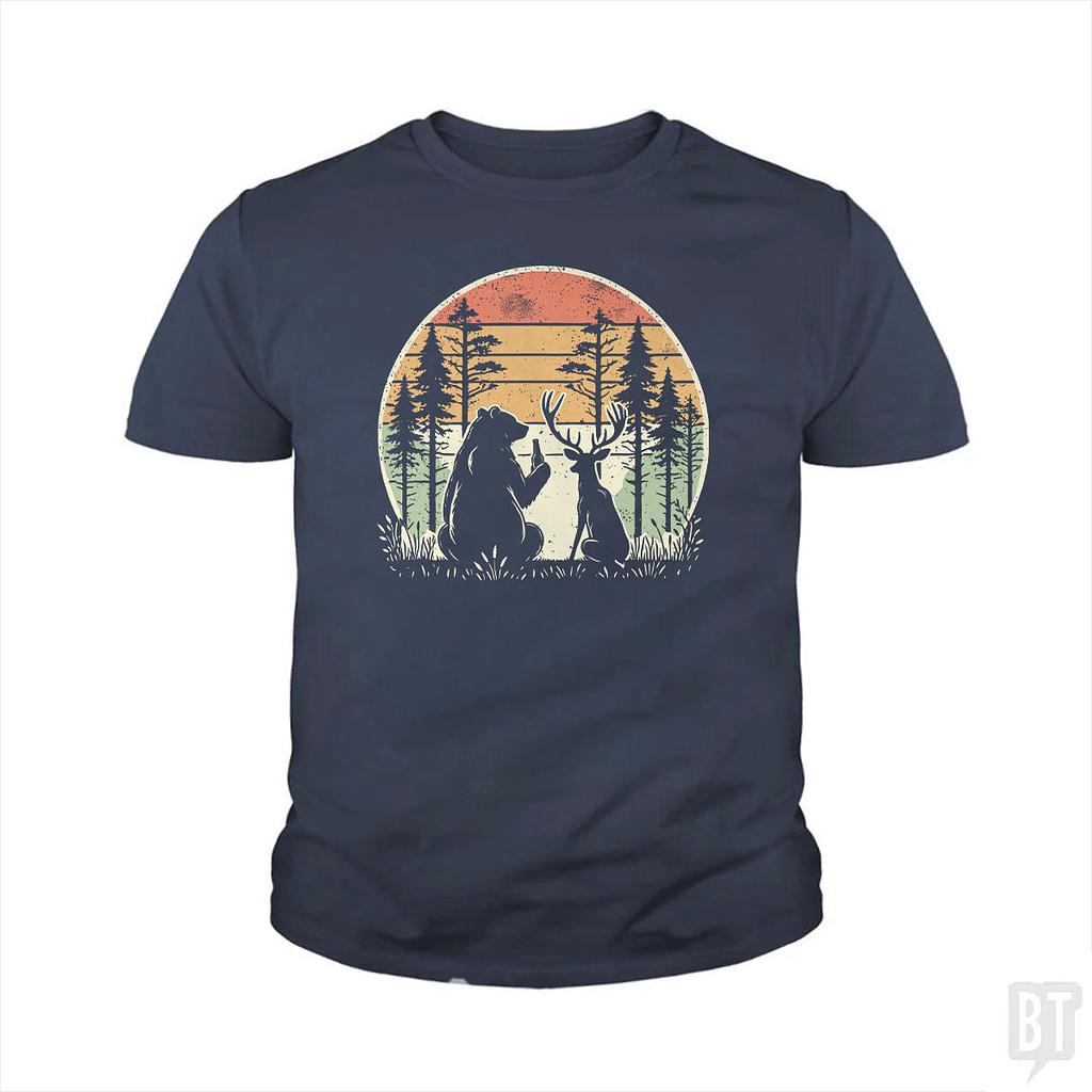BustedTees: Bear And Deer Share A Beer Kids Shirt