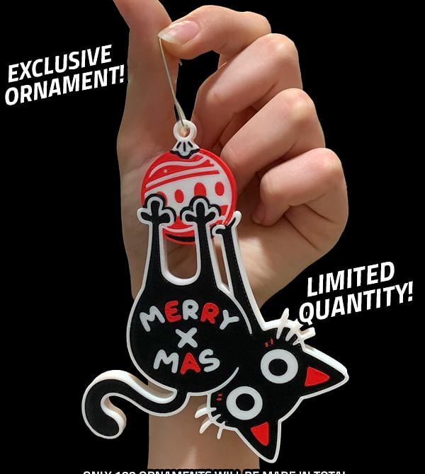 teeVillain: CatAsstrophe Ornament