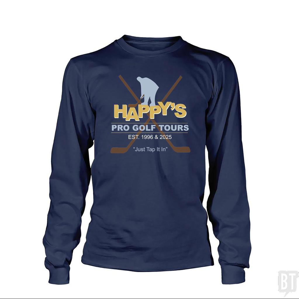 BustedTees: Happy's Pro Golf Long Sleeve
