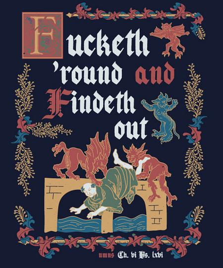Qwertee: FAFO medieval style