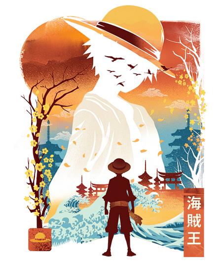 Qwertee: Ukiyo King Pirate