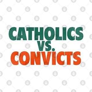 Graphic for Catholics Vs. Convicts Retro 1988 Football Game