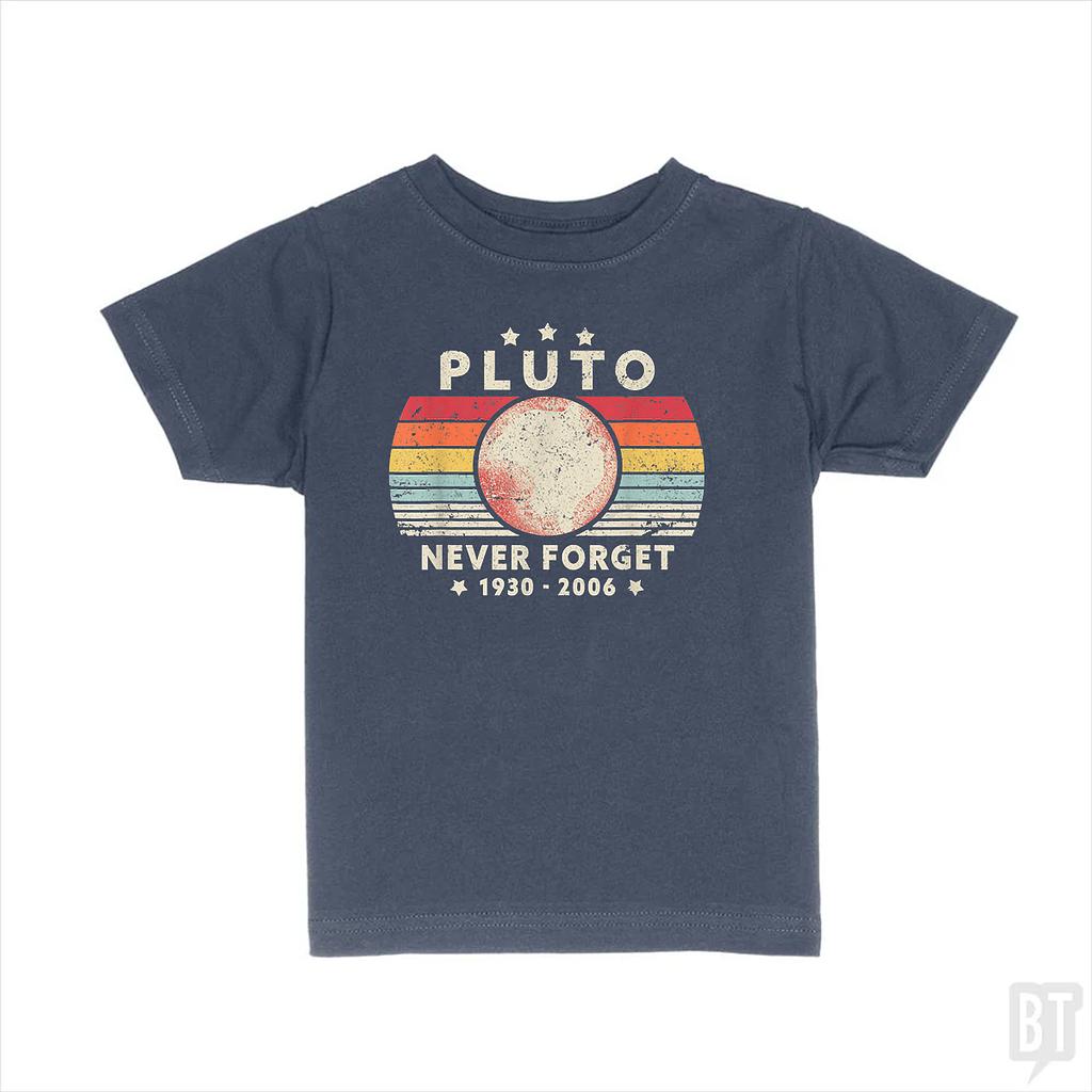 BustedTees: Never Forget Pluto Kids Shirt