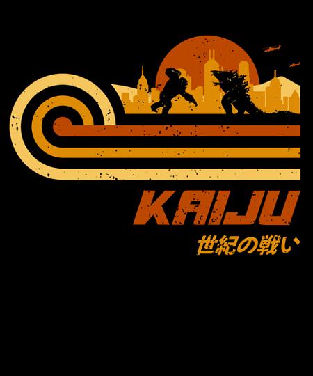 Qwertee: Retro Vintage Kaiju Battle