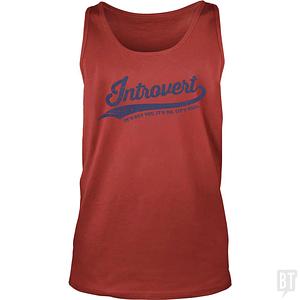 Graphic for Introvert Tank Top