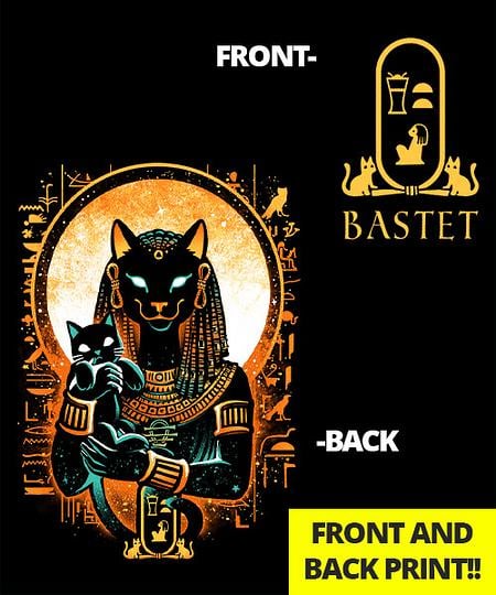 Qwertee: Bastet Goddess of Cats