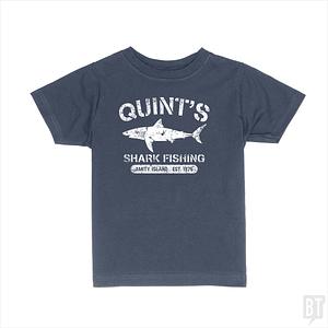 Graphic for Quint's Shark Fishing Kids Shirt
