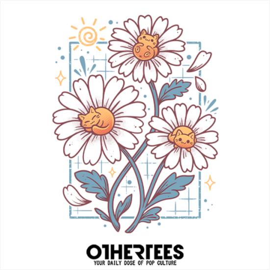 OtherTees: T-shirt with cat daisies.