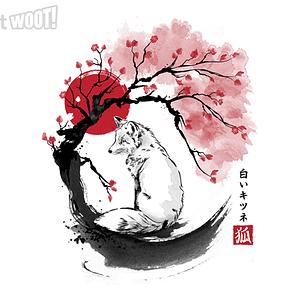 Graphic for White Kitsune Sumi-e