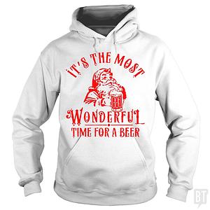 Graphic for It's The Most Wonderful Time For A Beer Hoodie