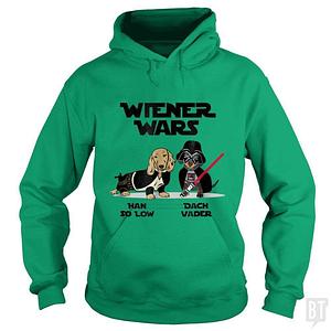 Graphic for Wiener Wars Funny Dachshund Hoodie
