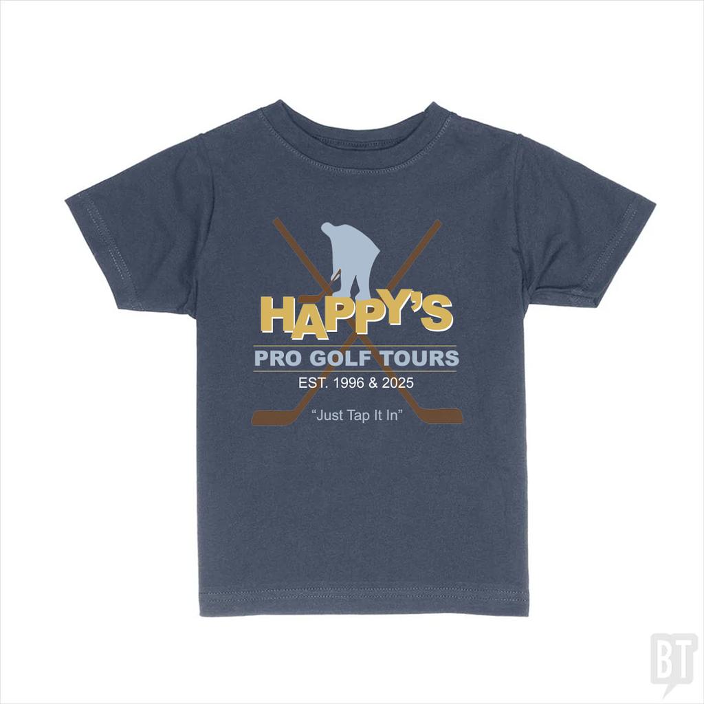 BustedTees: Happy's Pro Golf Kids Shirt