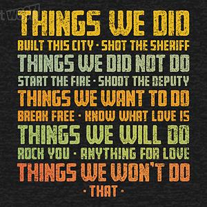 Graphic for Things We Did
