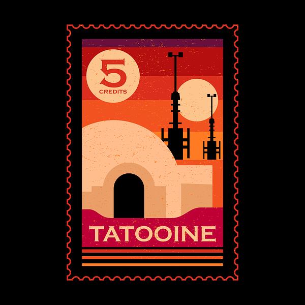 NeatoShop: Twin Suns Retro Postage Stamp