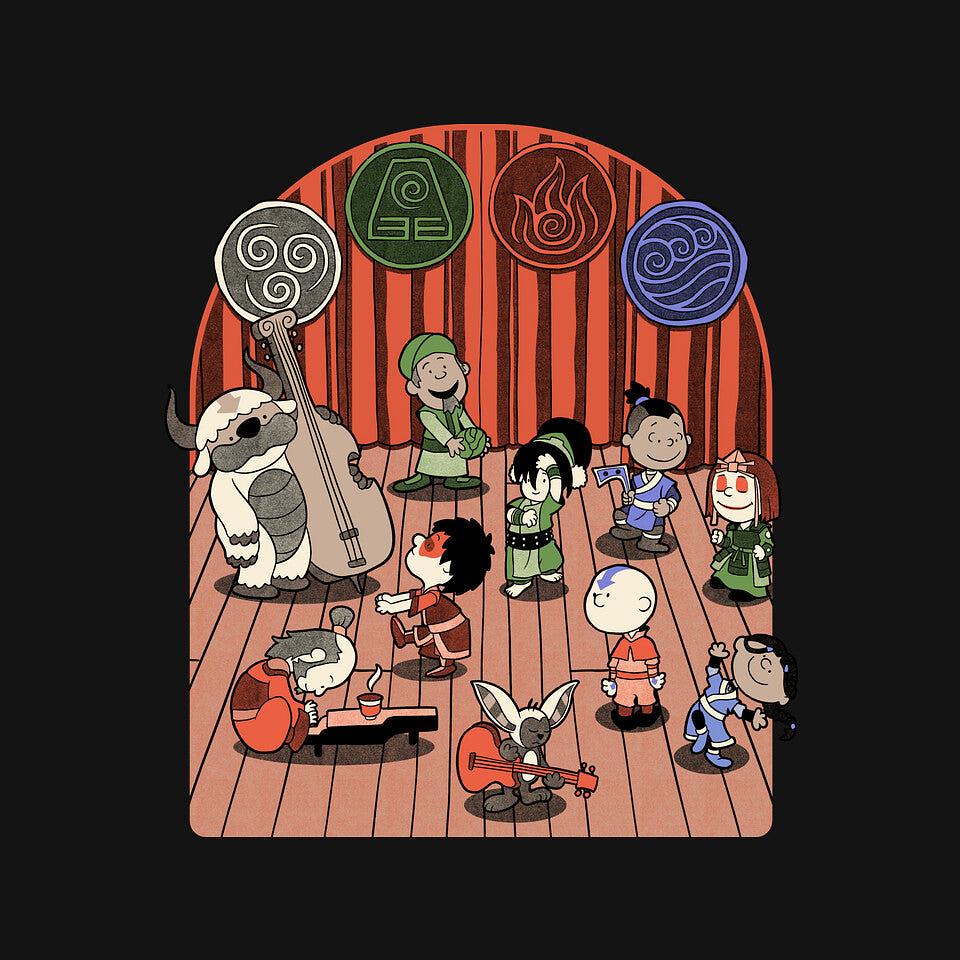TeeFury: Elemental Animation Band