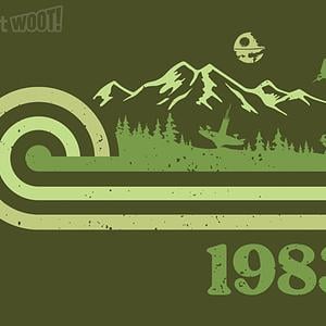 Graphic for Retro Vintage Forest Moon