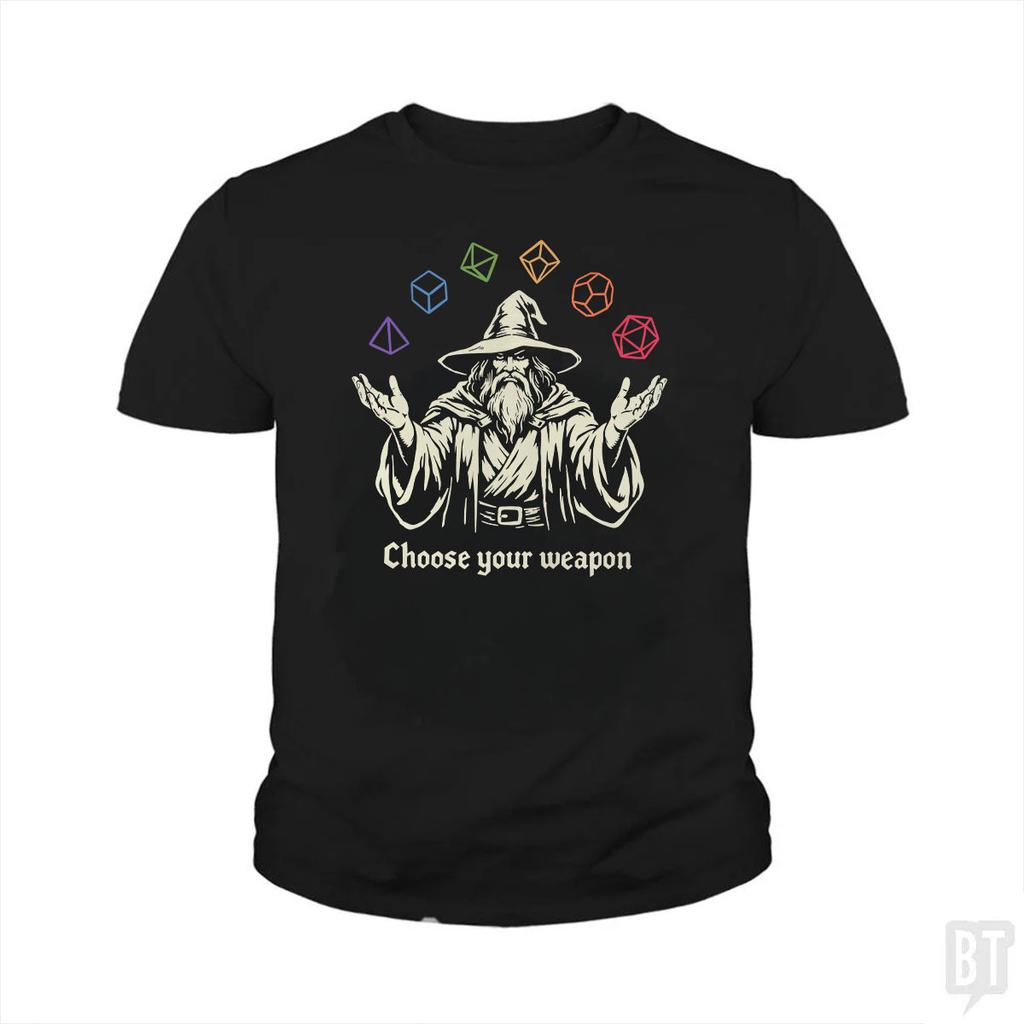 BustedTees: Wizard Weapon Kids Shirt