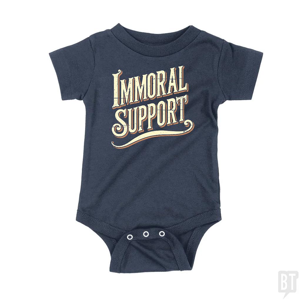 BustedTees: Immoral Support Baby One-Piece
