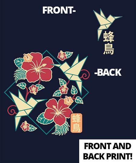 Qwertee: origami hummingbird