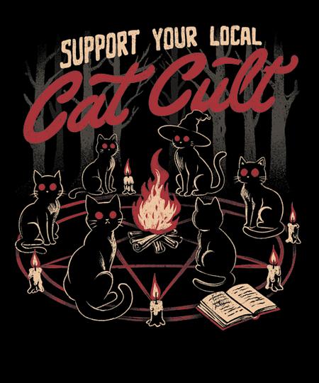 Qwertee: Support Your Local Cat Cult