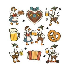 Graphic for Octoberfest Prost Silly Goose German Oktoberfest Drinking