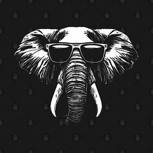 Graphic for Elephant Wearing Sunglasses