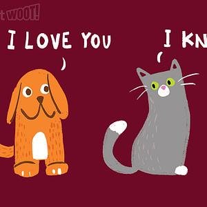 Graphic for Dog Loves Cat and Cat Knows