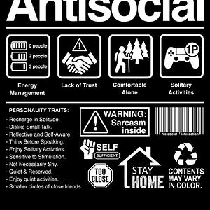 Graphic for Antisocial Label