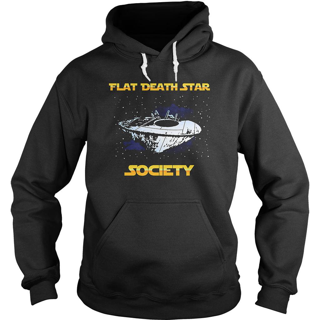 BustedTees: Flat Death Star Society Hoodies