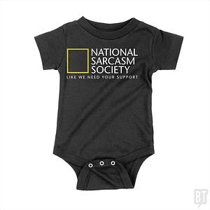 Graphic for National Sarcasm Society Baby One-Piece