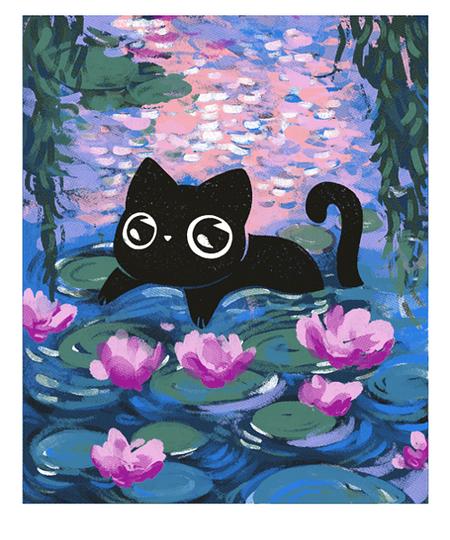 Qwertee: Monet Kitty