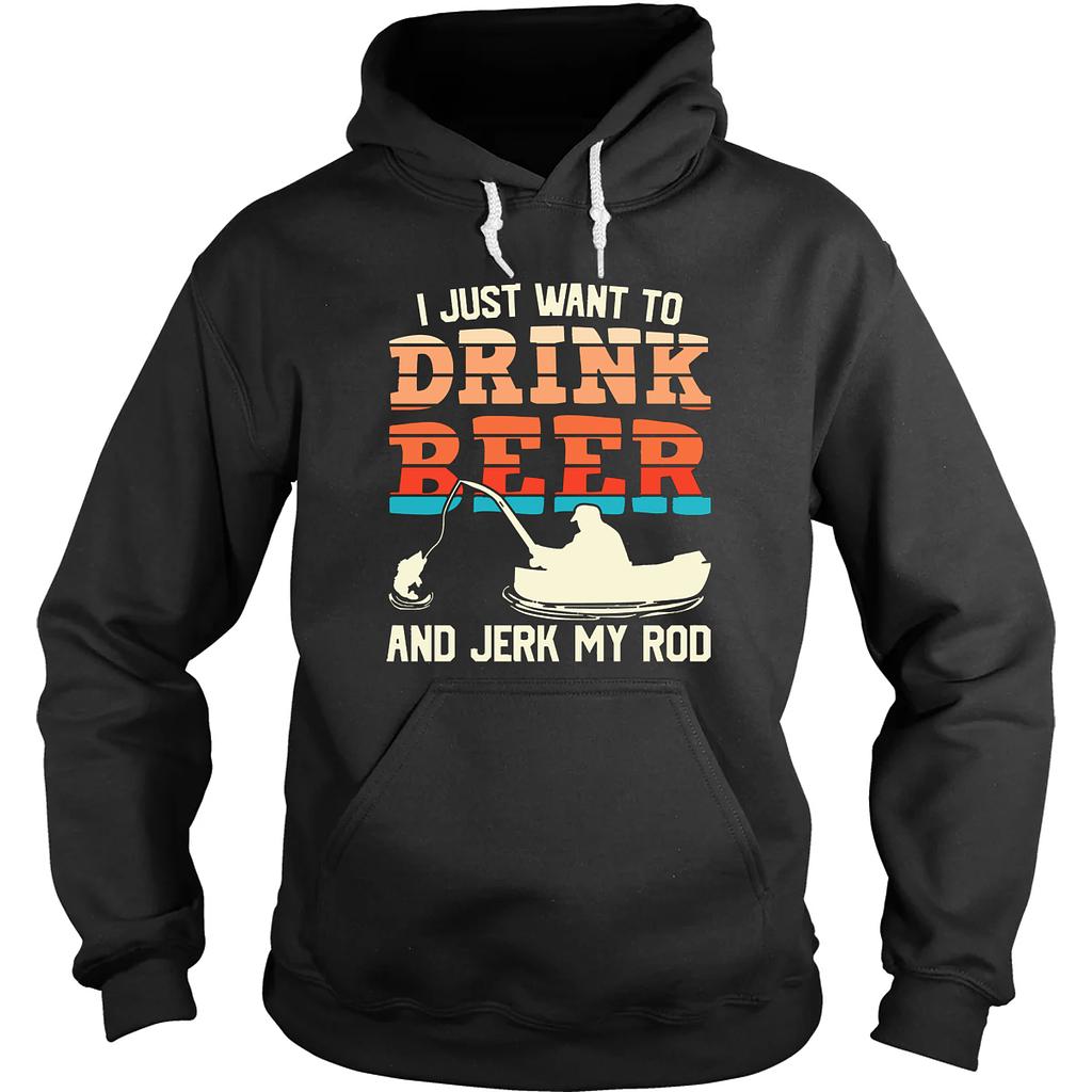 BustedTees: Jerk My Rod Hoodie