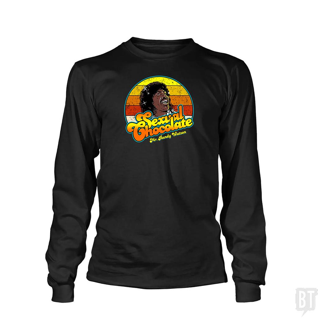 BustedTees: Randy Watson Sexual Chocolate Retro Long Sleeve