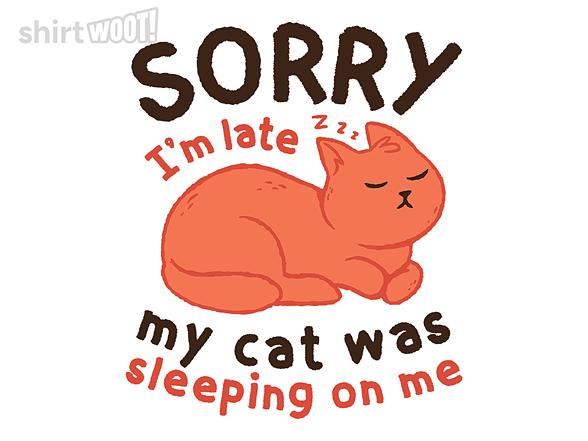 Woot!: My Cat Was Sleeping On Me