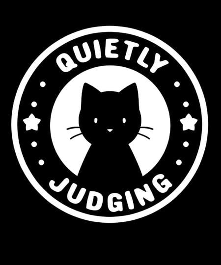 Qwertee: Quietly Judging Cat
