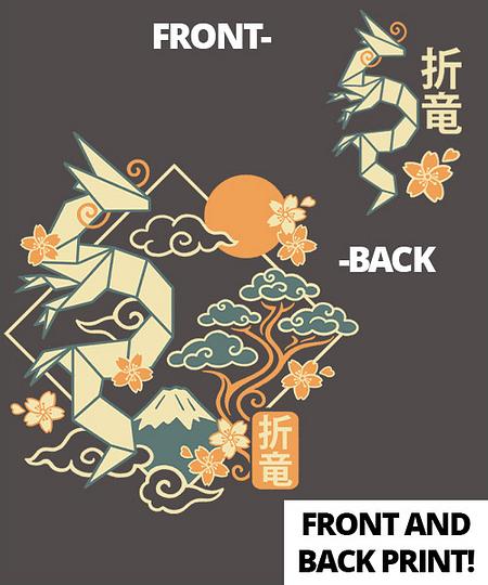 Qwertee: Origami dragon