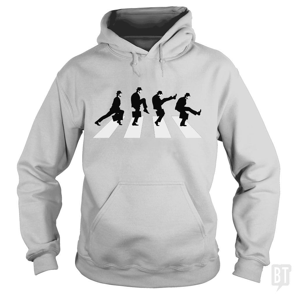 BustedTees: Silly Walk Road Hoodie