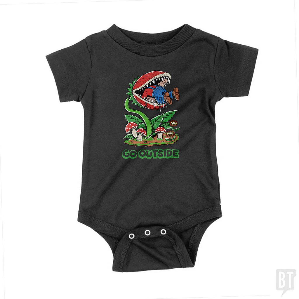BustedTees: Go Outside Baby One-Piece