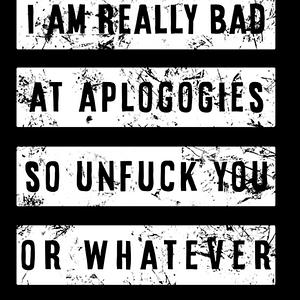 Graphic for Bad at apologies