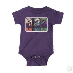 Graphic for Hunt Fish Run Baby One-Piece