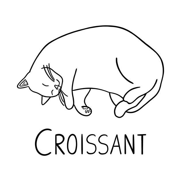 TeePublic: Croissant (black)