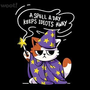 Graphic for A Spell a Day Keeps Idiots Away Antisocial Cat