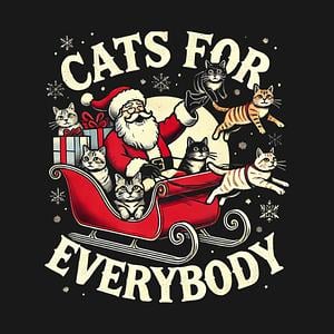 Graphic for Christmas Cat Santa Cat Lover Christmas Cats For Everybody
