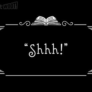 Graphic for Shhh! Library Voices