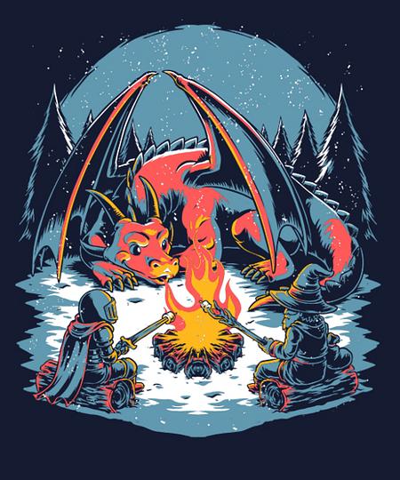 Qwertee: Cozy Dragon Fantasy