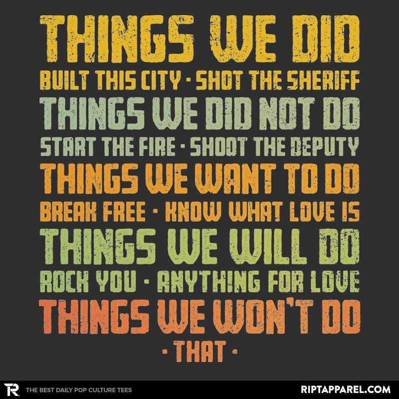 Ript: Things We Did